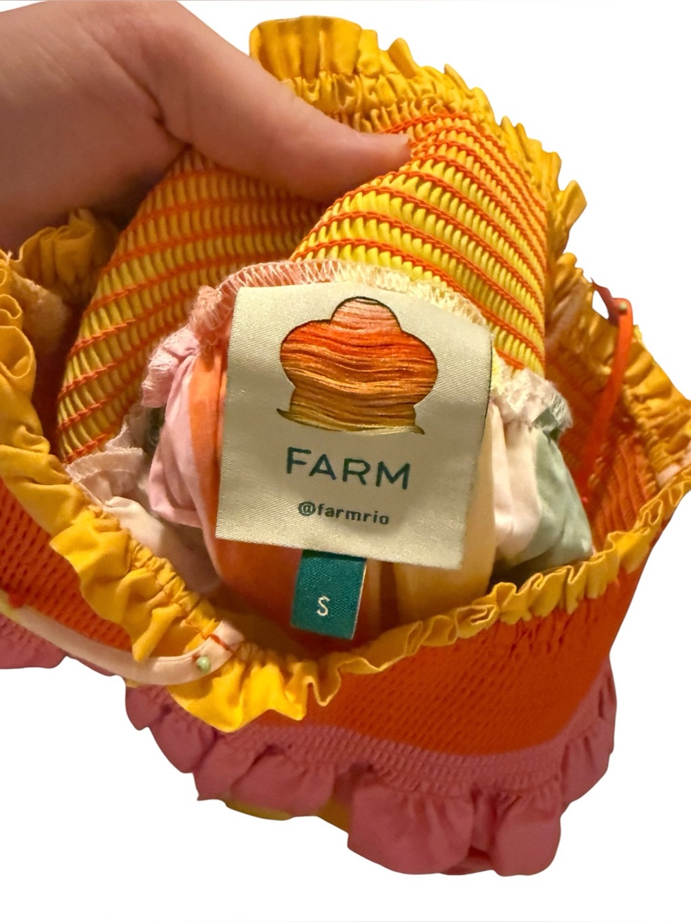 Farm Rio Sleeveless Smocked Tiered Dress Size Small - Picture 7 of 7